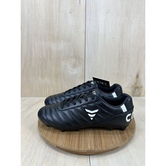 NEW Core SR Pitch Vision Black Leather Football Cleats Men's 10.5 - Picture 2 of 9